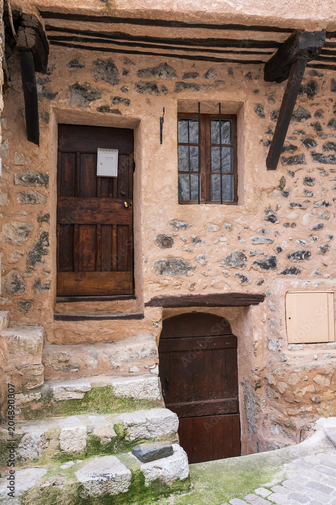 Facade in old French house