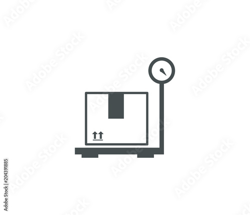 Product box weight measure icon