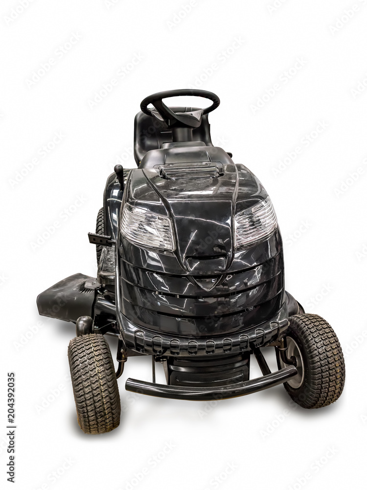 Fototapeta premium Black lawn tractor