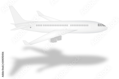 Airplane isolated on white background. vector illustration.