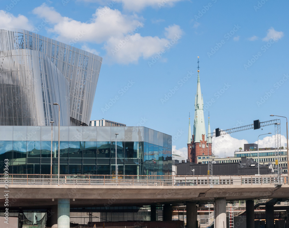 Modern building of Stockholm Waterfront Congress Centre, Stockholm, Sweden