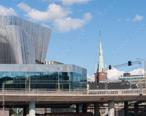 Canvas Print Modern building of Stockholm Waterfront Congress Centre, Stockholm, Sweden