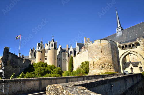 Montreuil-Bellay, French tourist destination, detail of the medieval castle photo