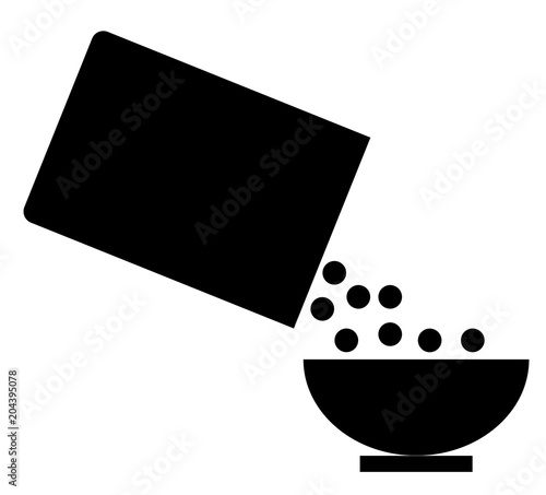 cereal icon on white background. cereal sign. flat style.