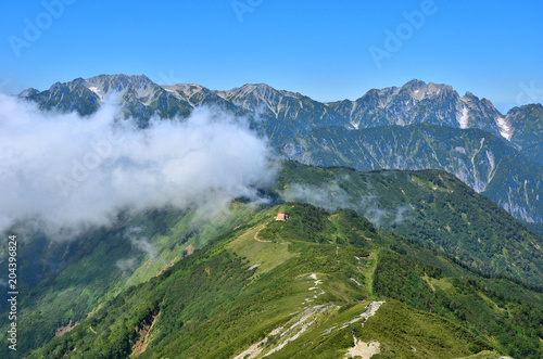 北アルプスの種池山荘