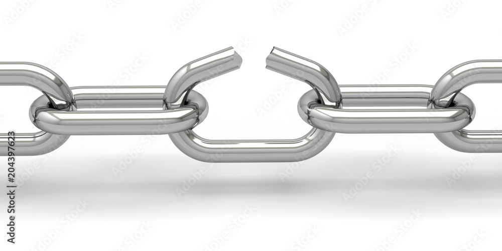 Obraz premium chaîne maillon faible casse