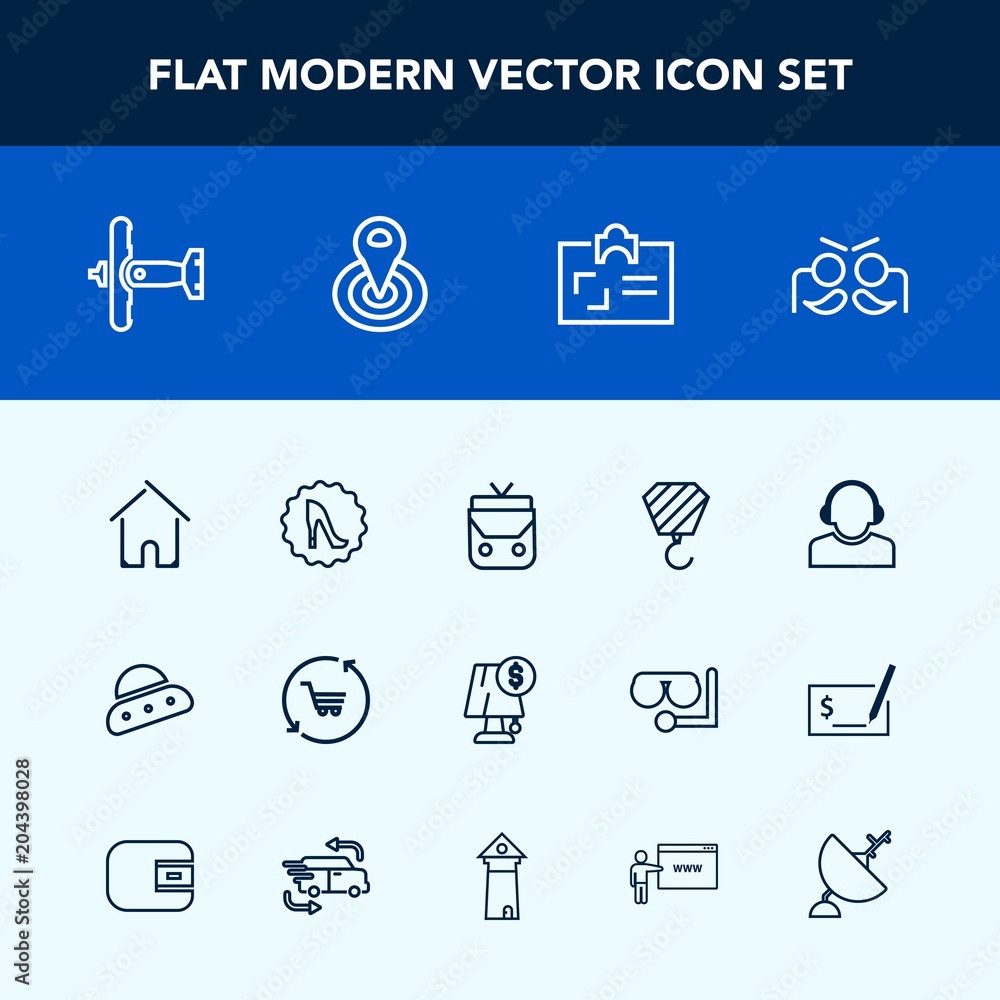 Modern, simple vector icon set with architecture, plane, radius, holiday, house, frame, center, electricity, service, leather, aircraft, spaceship, object, festival, home, trolley, retail, ufo icons Modern, simple vector icon set with architecture, plane, radius, holiday, house, frame, center, electricity, service, leather, aircraft, spaceship, object, festival, home, trolley, retail, ufo icons