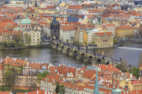 View to Prague from the bell tower of St Vitus Cathedral 