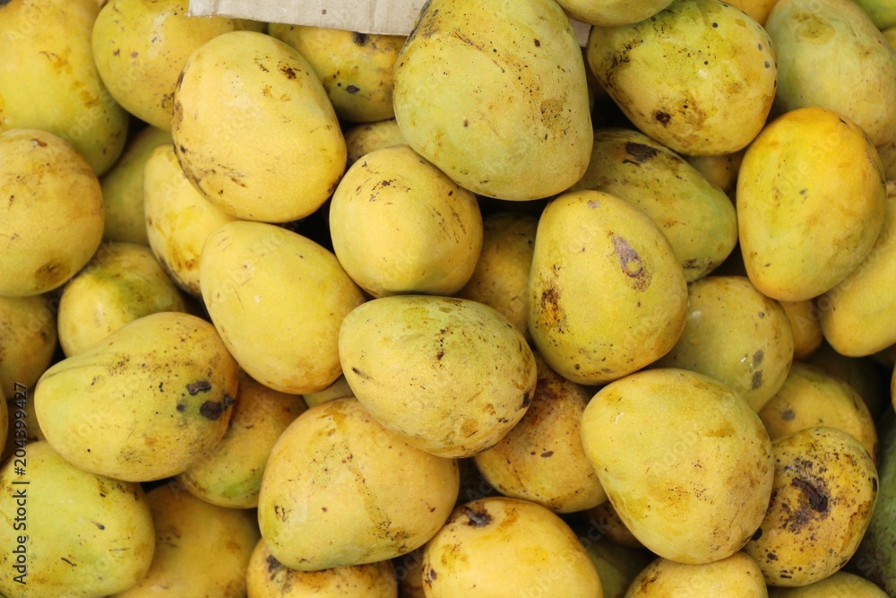 Ripe mango fruit delicious at street food Ripe mango fruit delicious at street food