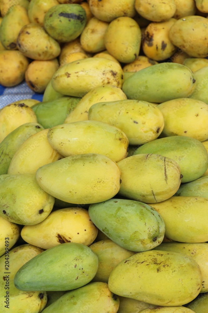 Ripe mango fruit delicious at street food