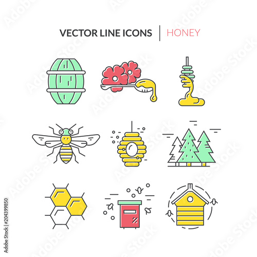 Honey Icons Set