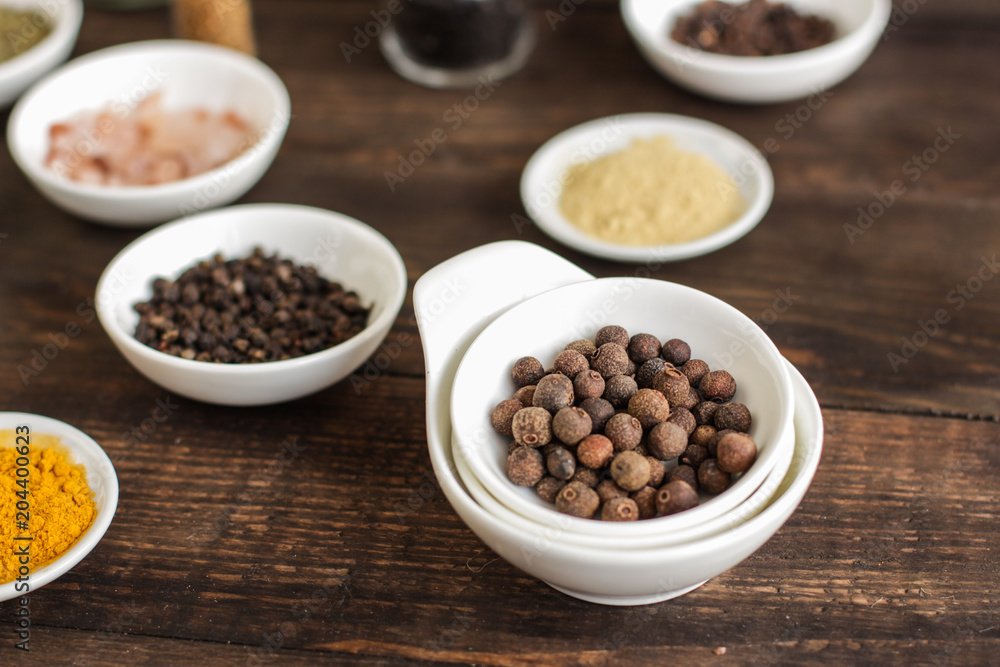 healthy food - a mix of spices and herbs. Food background healthy food - a mix of spices and herbs. Food background