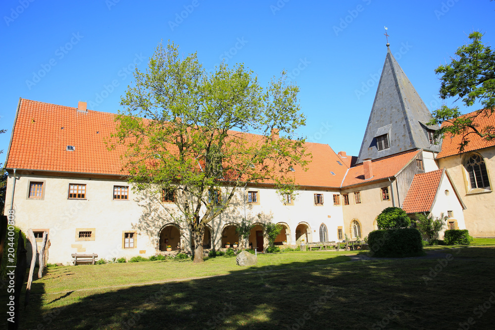 The historic Abbey Malgarten near Bramsche in Osnabruecker Land, Lower Saxony, Germany
