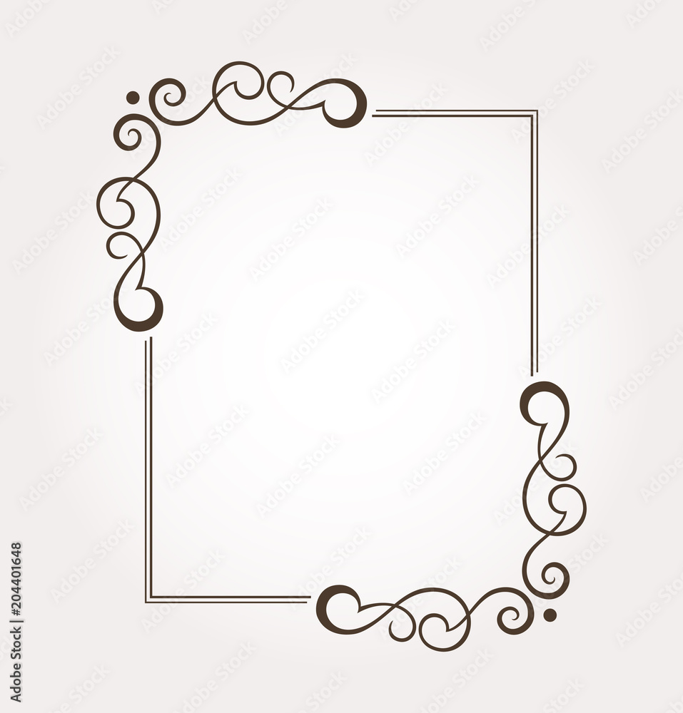 Fancy frame and page decoration. Vector illustration Fancy frame and page decoration. Vector illustration