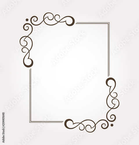Fancy frame and page decoration. Vector illustration