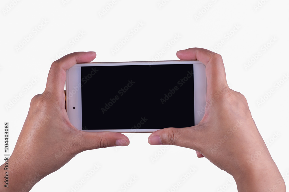 woman hand and smart phone