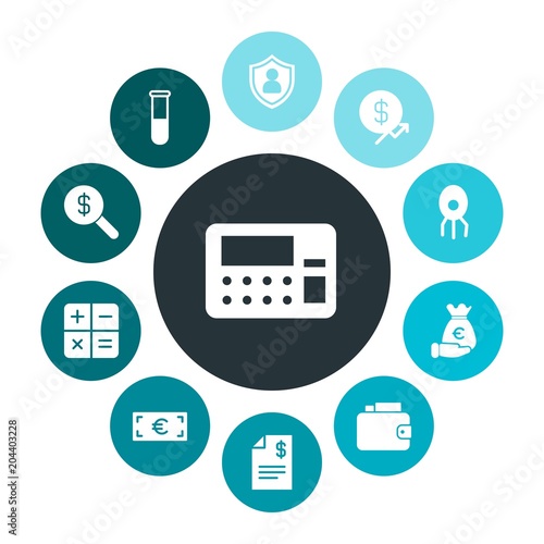 business, science, money Infographic Colorful fill Icons Set. Contains such Icons as virus, wealth, business, investor, euro, bank, lab, science, finance and more. Fully Editable. Pixel Perfect