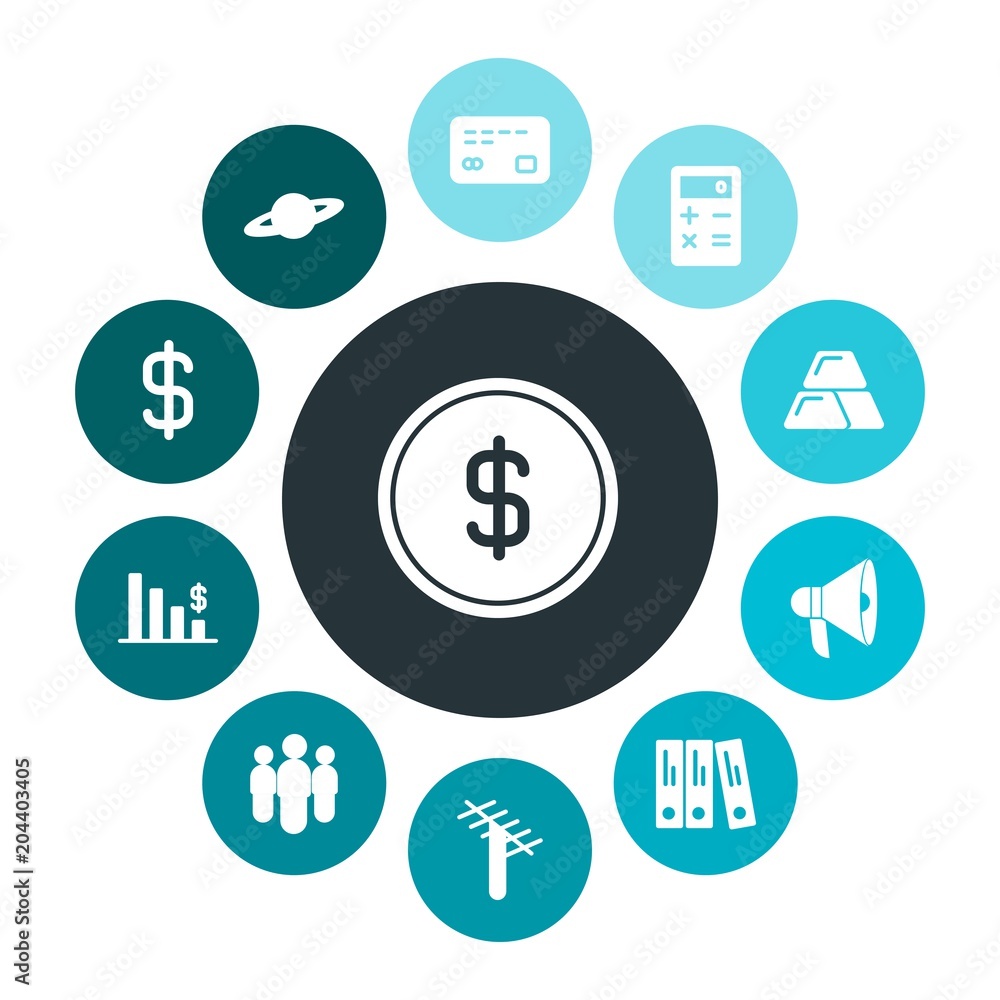 business, science, money Infographic Colorful fill Icons Set. Contains such Icons as cent, dollar, sign, loud, universe, calculator, loudspeaker, paper and more. Fully Editable. Pixel Perfect business, science, money Infographic Colorful fill Icons Set. Contains such Icons as cent, dollar, sign, loud, universe, calculator, loudspeaker, paper and more. Fully Editable. Pixel Perfect