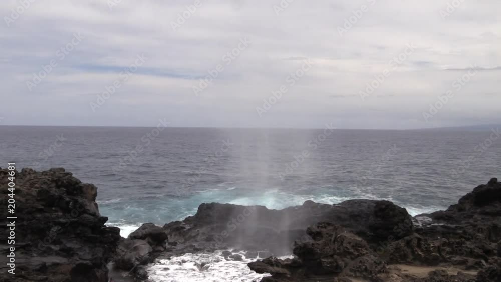 Scenic Nakalele Blowhole on the Maui Coast Scenic Nakalele Blowhole on the Maui Coast