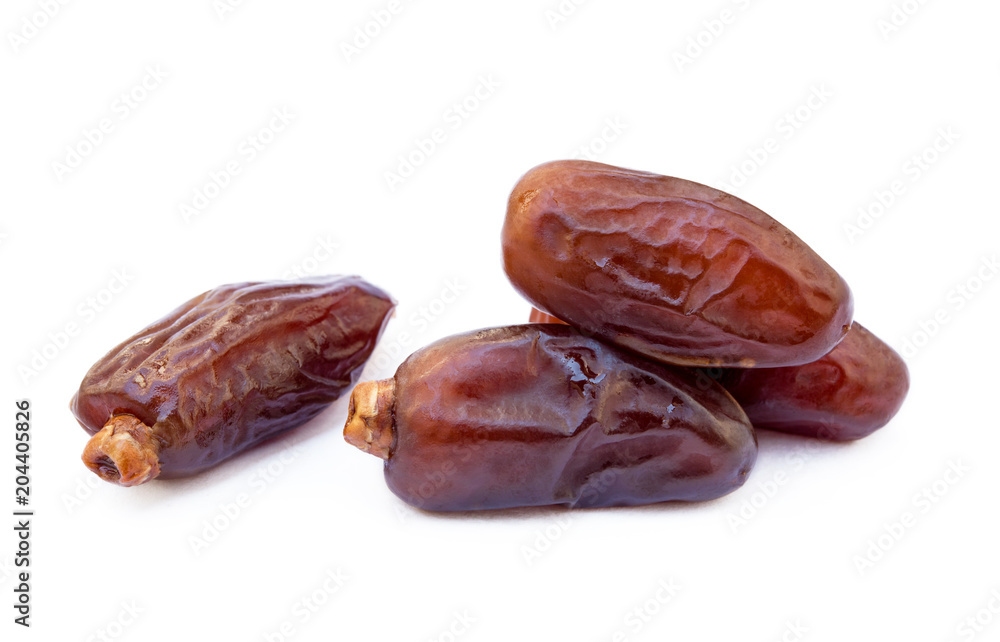 Dried sweet dates isolated on a white background Dried sweet dates isolated on a white background