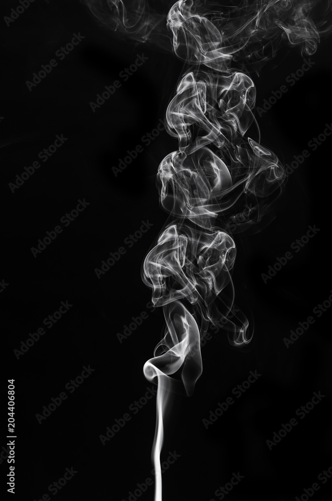 abstract fragment movement of white smoke on black background. abstract fragment movement of white smoke on black background.