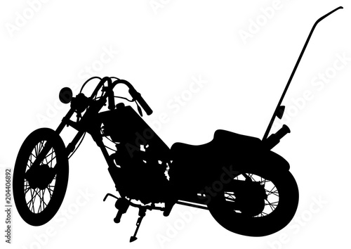 Old big bike on white background