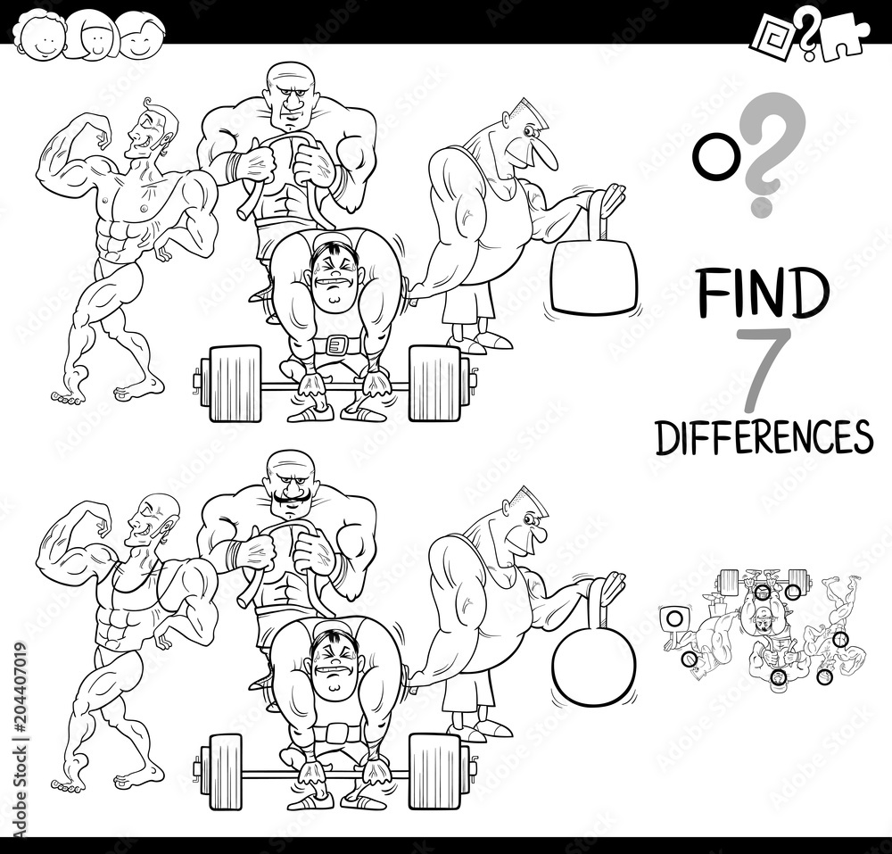 differences game with athletes color book differences game with athletes color book