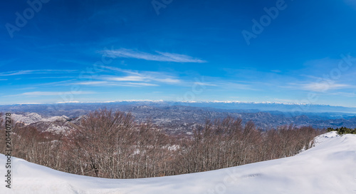 Lovcen National Park winter landscape
