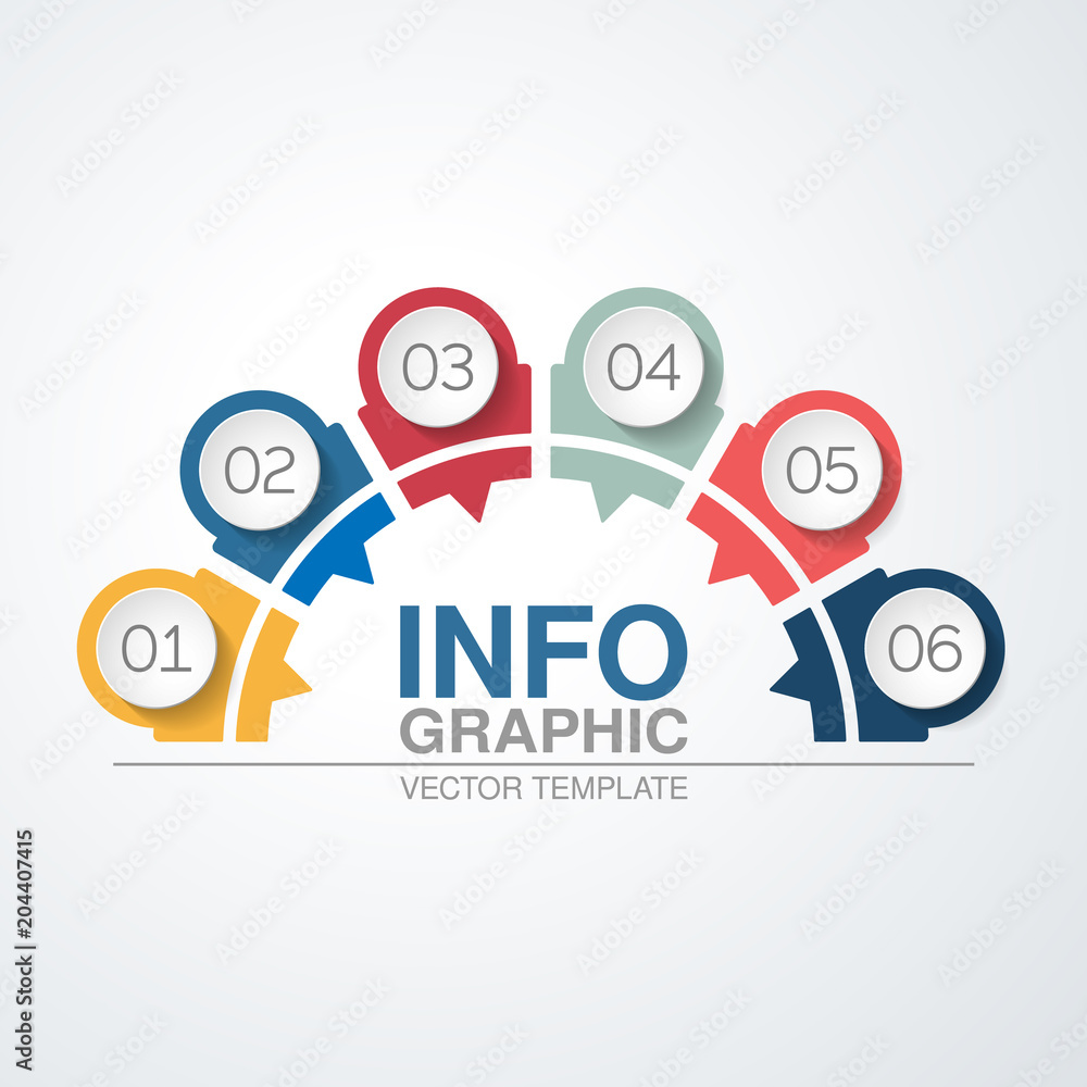 Vector infographic template for diagram, graph, presentation, chart, business concept with 6 options. Vector infographic template for diagram, graph, presentation, chart, business concept with 6 options.