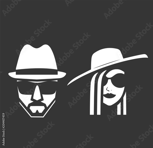 Man woman in a hat