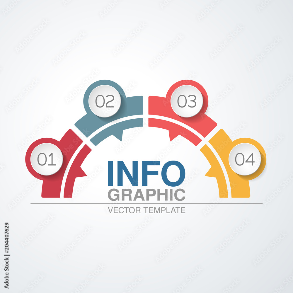 Vector infographic template for diagram, graph, presentation, chart, business concept with 4 options.