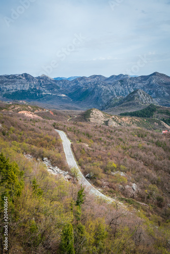 Winding road through the Skadar Lake National Park