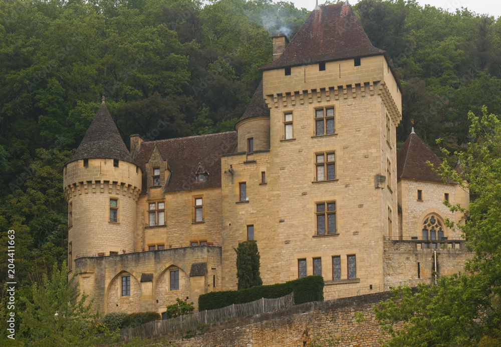 La Roque Gageac, Old Castle in the old Village , Dordogne, Perigord France