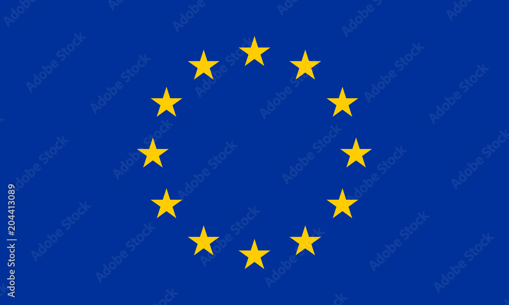 European Union flag. EU symbol with official colors. Vector illustration. European Union flag. EU symbol with official colors. Vector illustration.