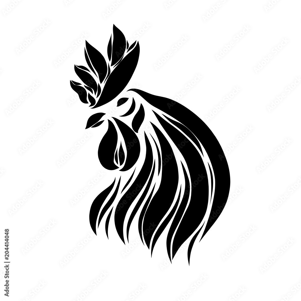 Fototapeta premium Head of a beautiful young cock