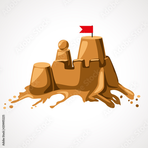Cartoon sand castle
