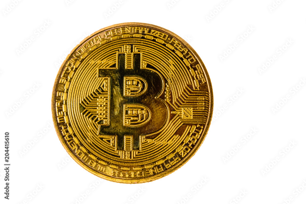 Bitcoin coin isolated on the white background Bitcoin coin isolated on the white background