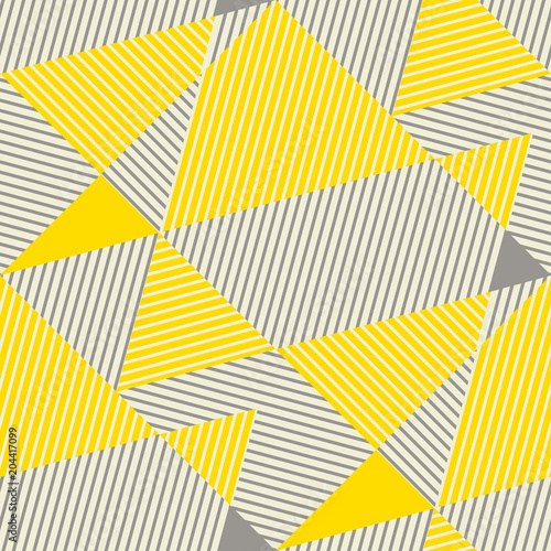 yellow and gray vintage geometric seamless pattern. photo