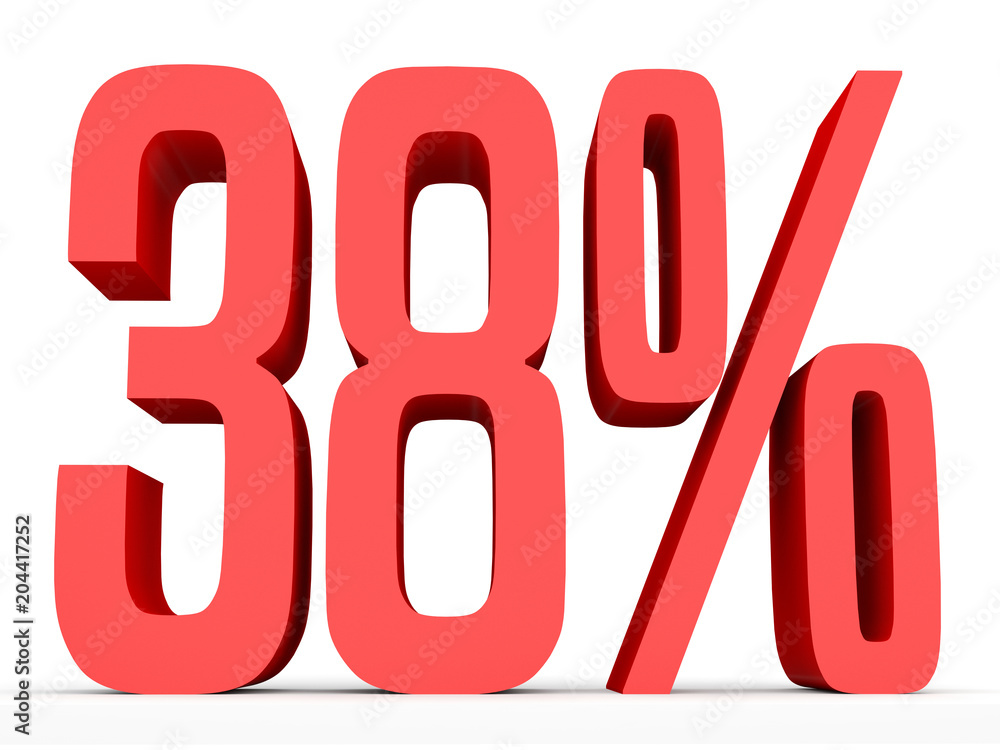 Thirty eight percent off. Discount 38 %. Thirty eight percent off. Discount 38 %.