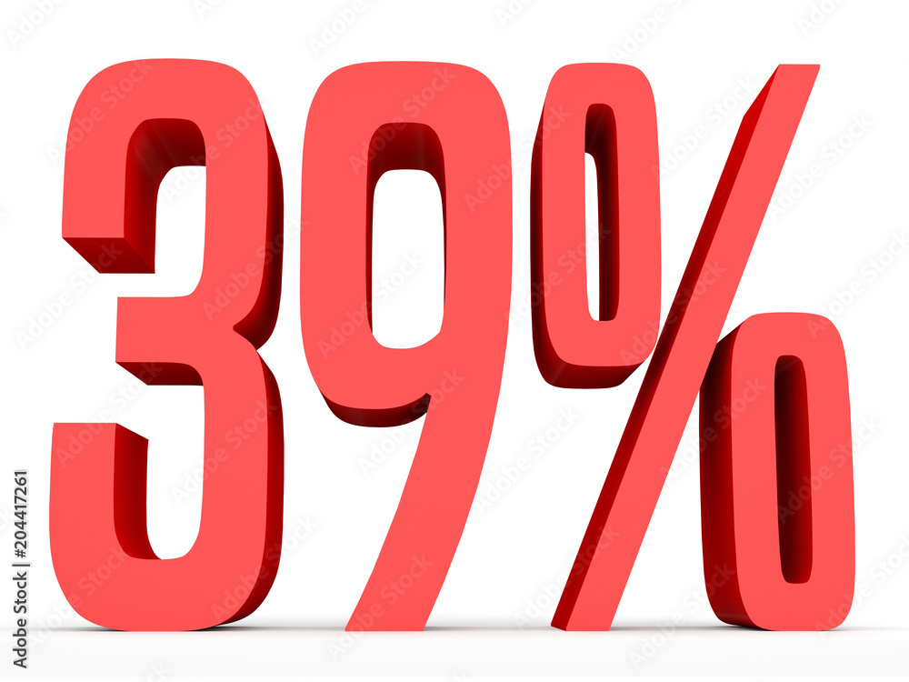 Thirty nine percent off. Discount 39 %.