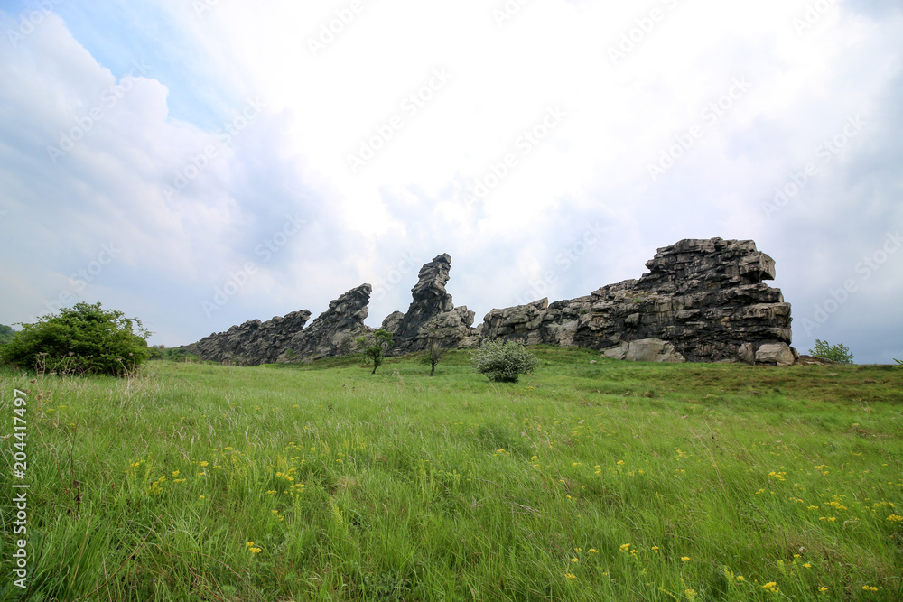 Die Teufelsmauer im Mittelgebirge Harz