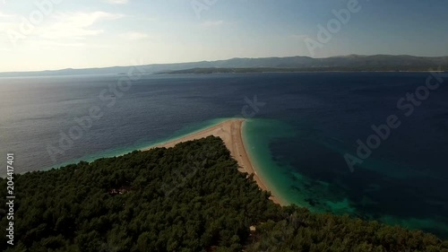 Aerial view of golden cape in Croatia