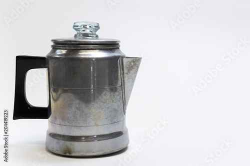 Foto Vintage Aluminum Coffee Pot Percolator