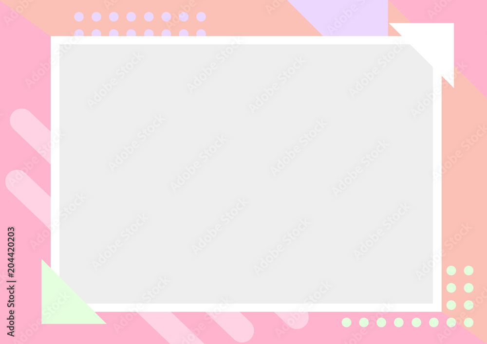 Simple solid and pastel color geometric pattern background