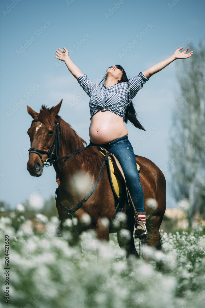 Pregnant Riding