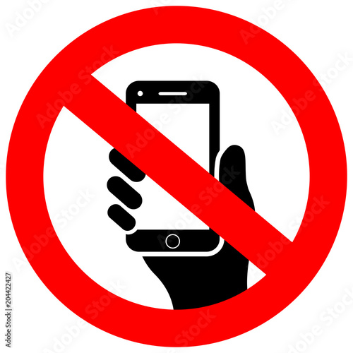 Obraz na płótnie No cell phone vector icon w salonie