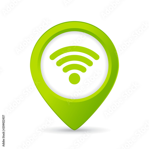 Free wifi here pin button