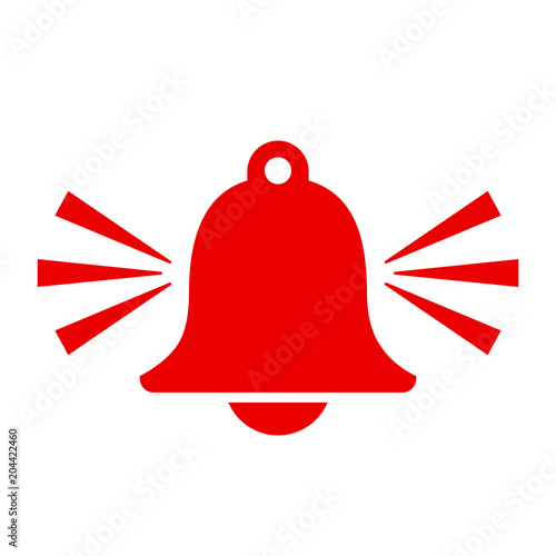 Red alarm bell vector icon