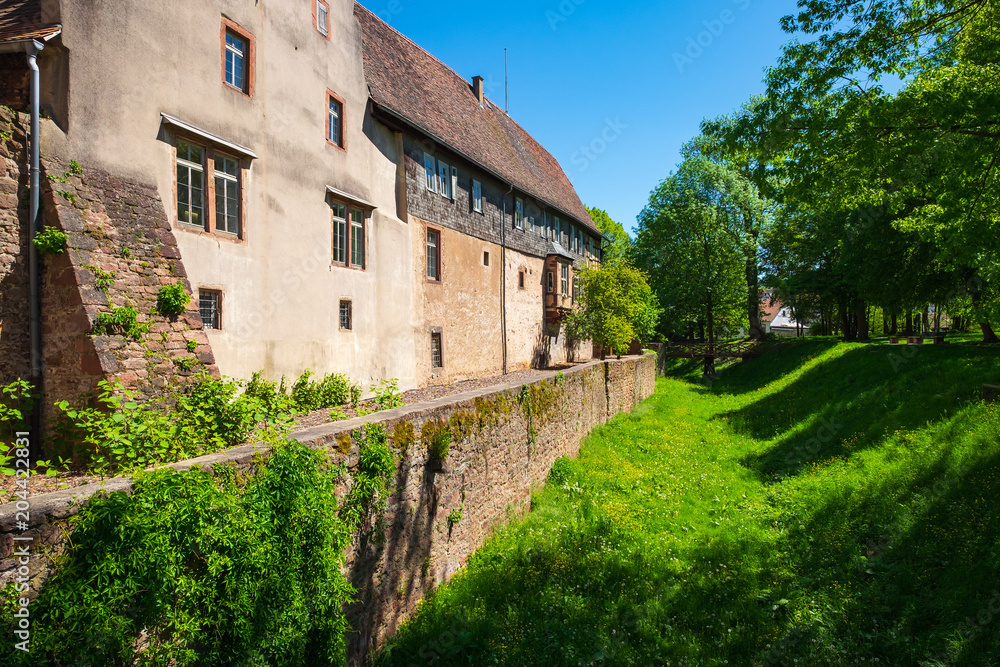 Burggraben von Michelstadt im Odenwald