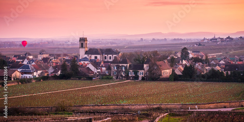 Pommard au coucher du soleil photo